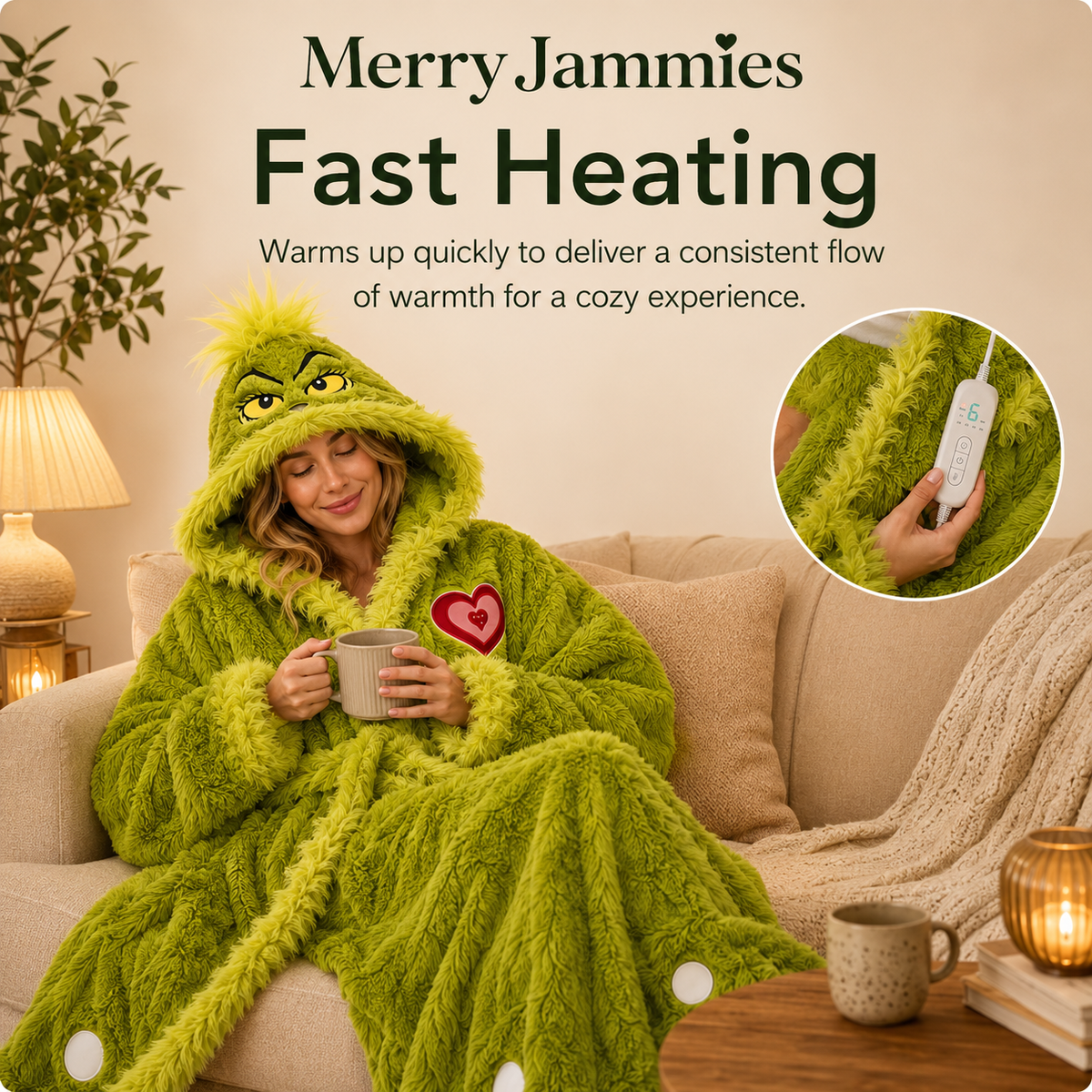 JollyJammies "The Mean One" Heating Robe